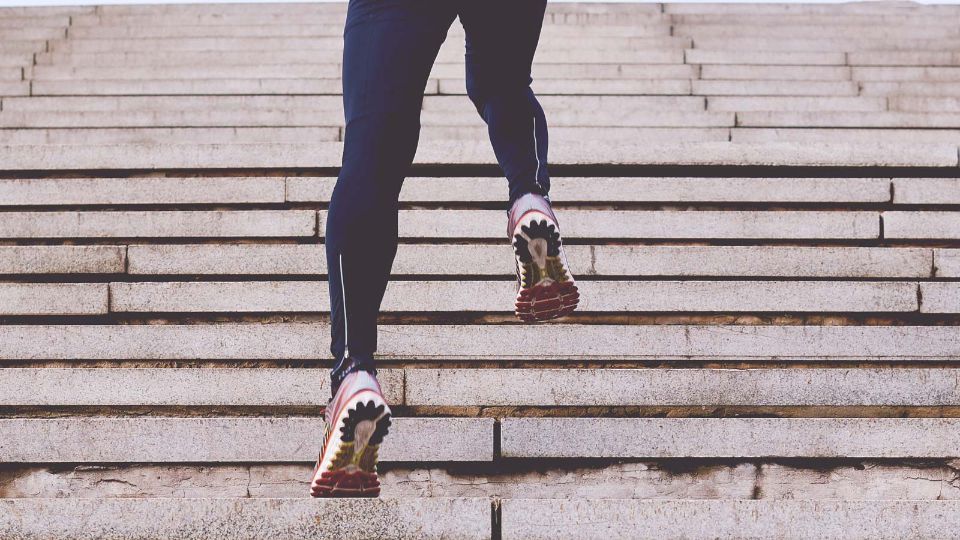 Cross training - running up steps