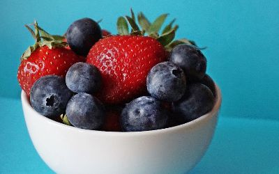 Blueberries and strawberries