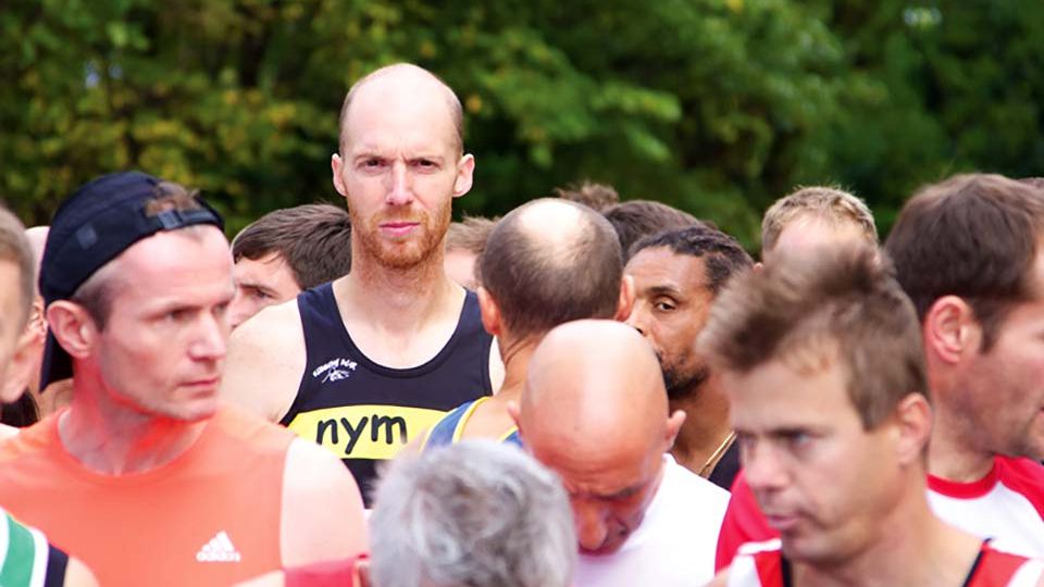 Runner focusing before before the race starts