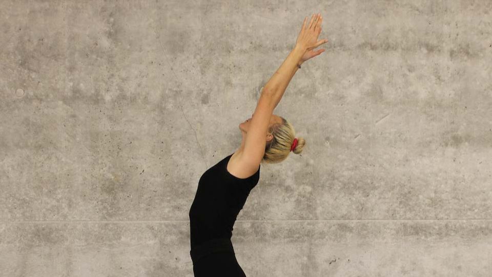 Woman in a back bend