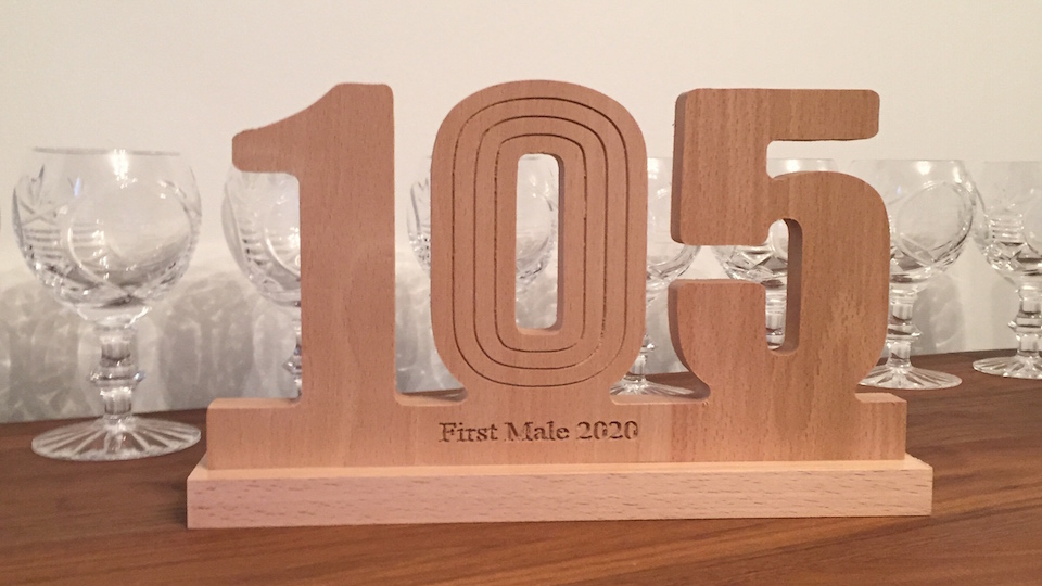 105 Track Marathon trophy