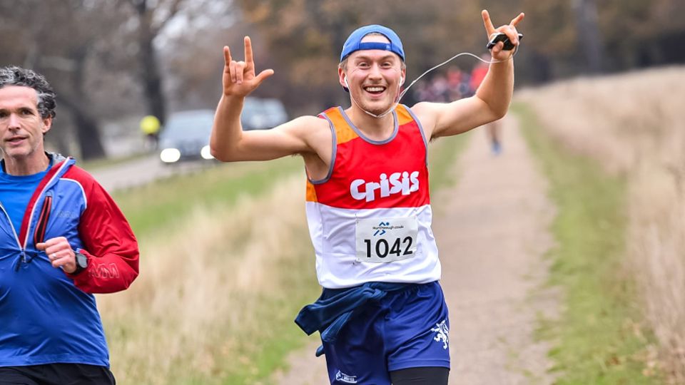 Charity runner at a RunThrough event