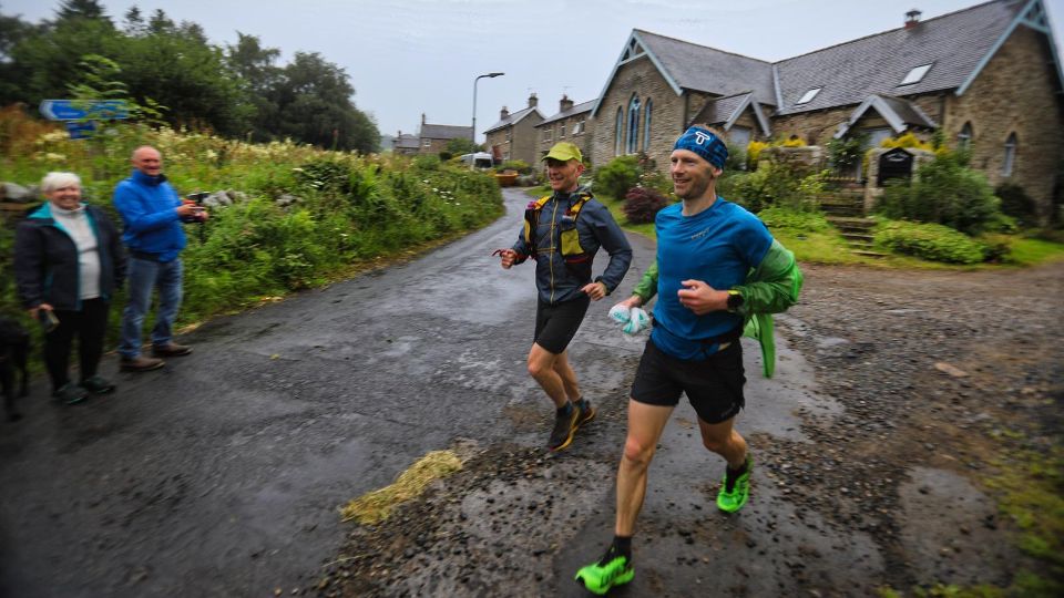 Ultra runner Damian Hall on his way to a new record at the Pennine Way