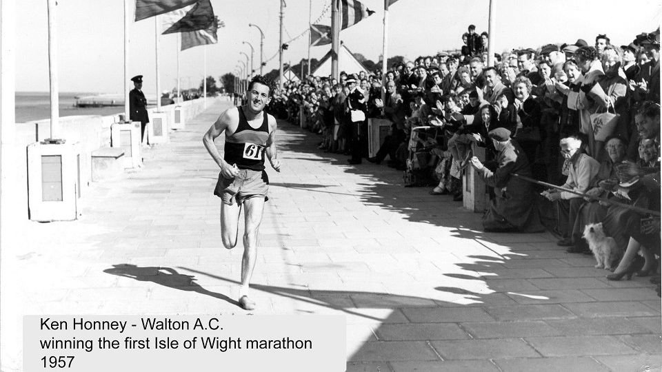 Ken Honney wins inaugural IOW Marathon 1957