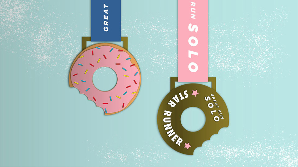 Doughnut medal cartoon
