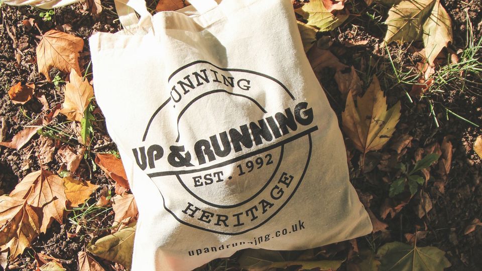 Up & Running tote bag
