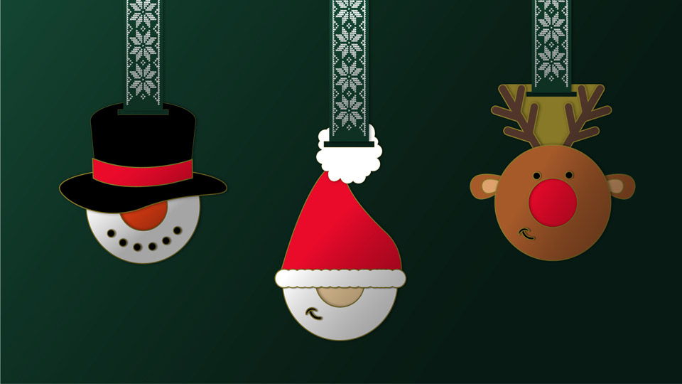 Three Christmas medals