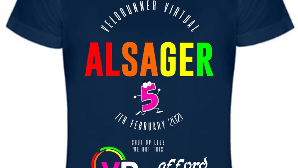 VeloRunner Virtual Alsager 5 Finishers T-shirt