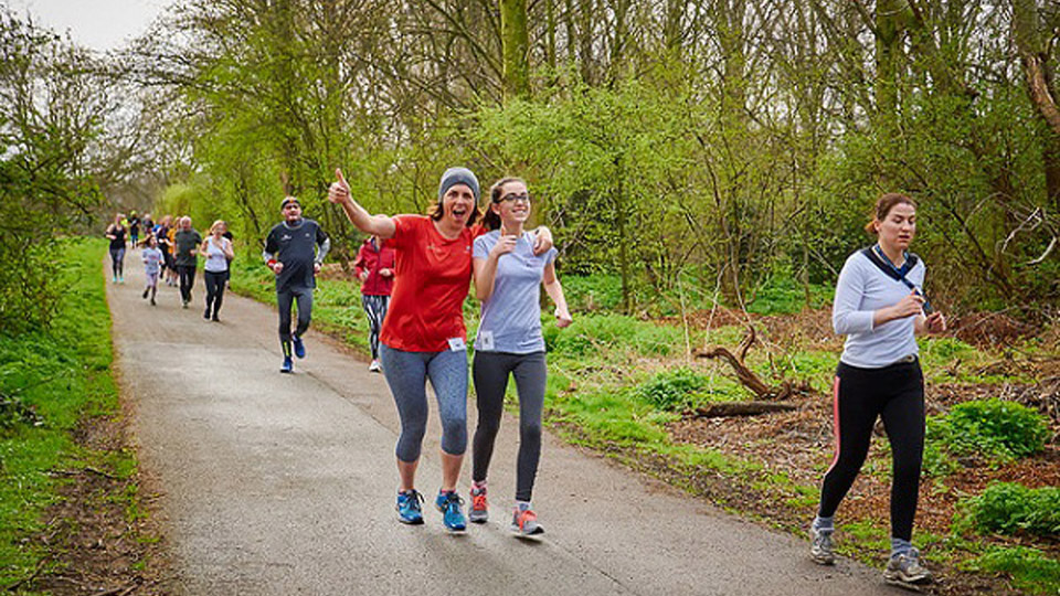 parkrunners at Hackney Marshes