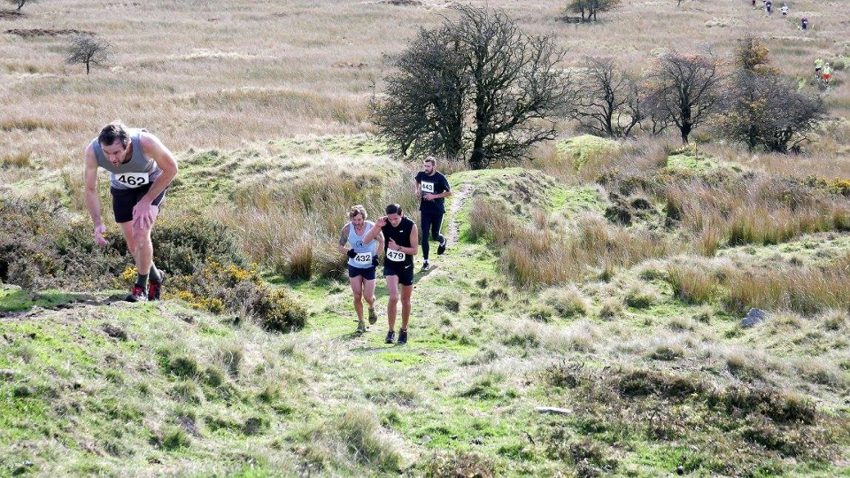 Hard climbing at the Brown Clee Burn Run