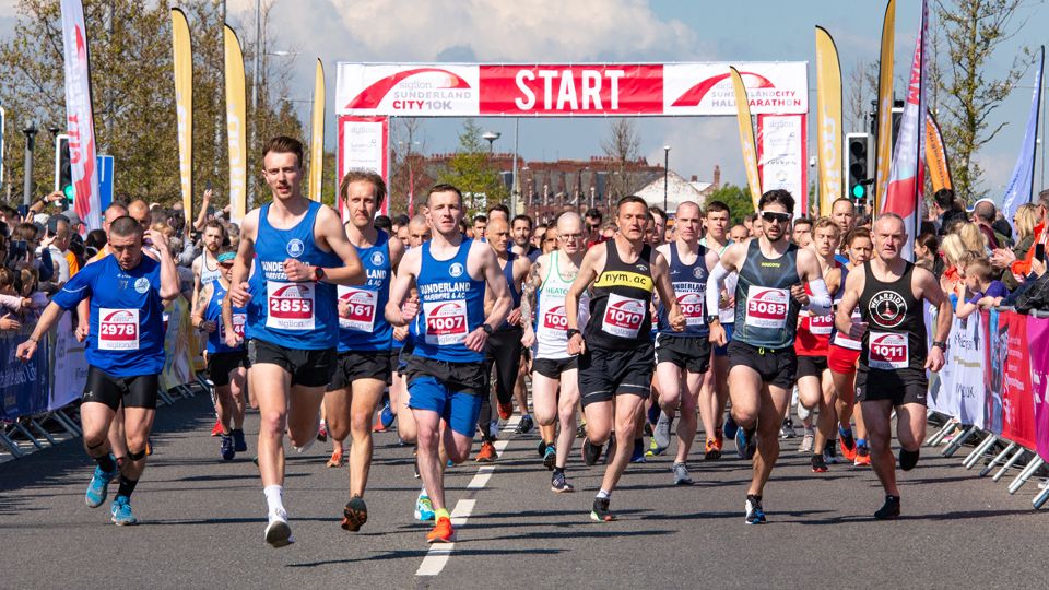 The start of a race at the Sunderland City Runs event