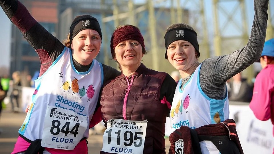 Happy runners at Farnborough Winter Half