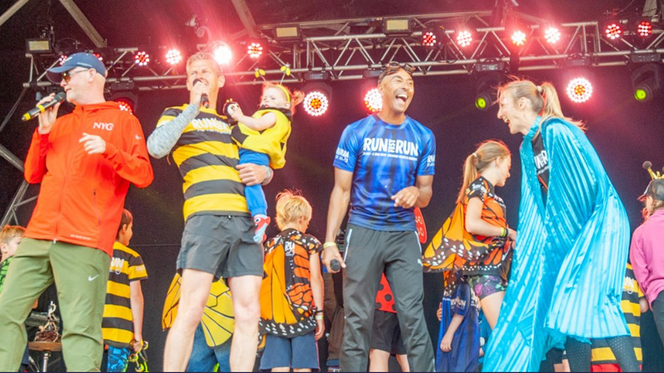 Chris Evans, Steve Cram, Colin Jackson and Paula Radcliffe at RunFestRun