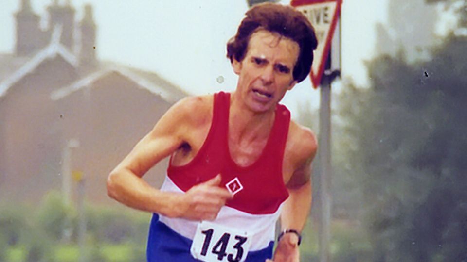 Race photographer and runner Bryan Dale in action