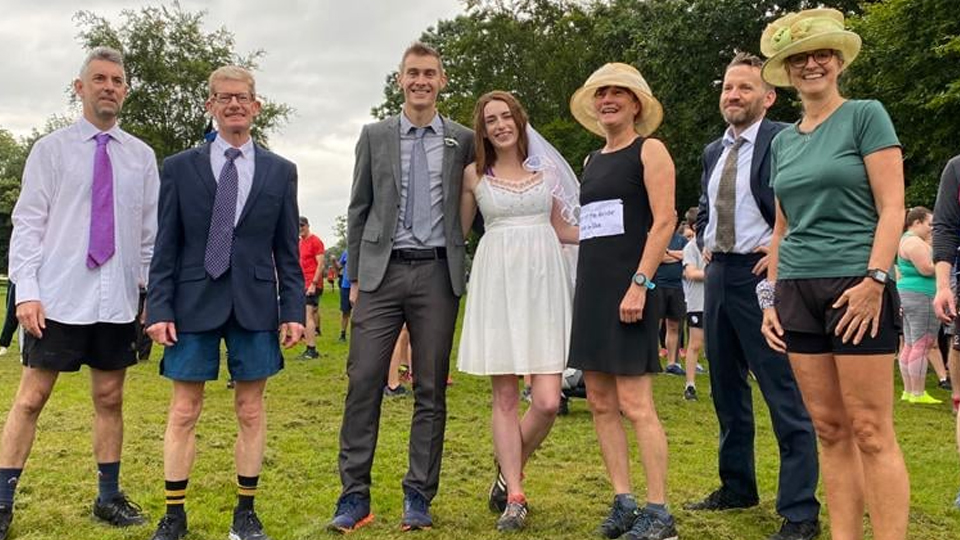Wedding party at Wythenshawe parkrun