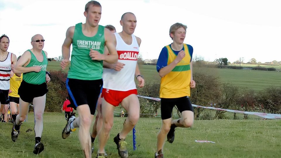 Pushing hard at Stafford Common Cross Country Race