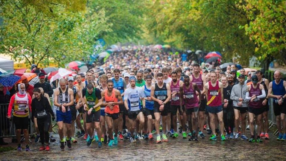 At the start of the Run Leicester Half Marathon
