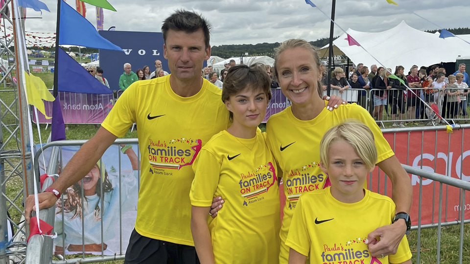 Paula Radcliffe and family
