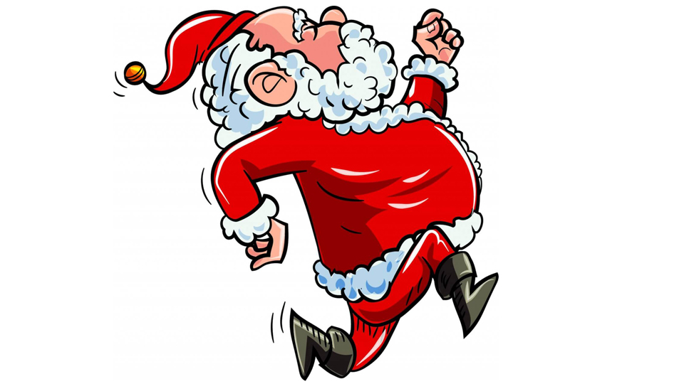 Santa getting in shape for Christmas