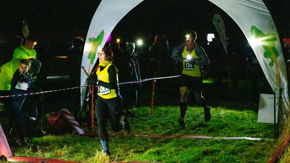 Ready to hand the baton over at the Starlight Trails Relay Series