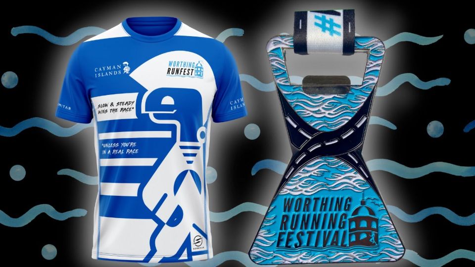 Worthing RUNFEST t-shirt and medal