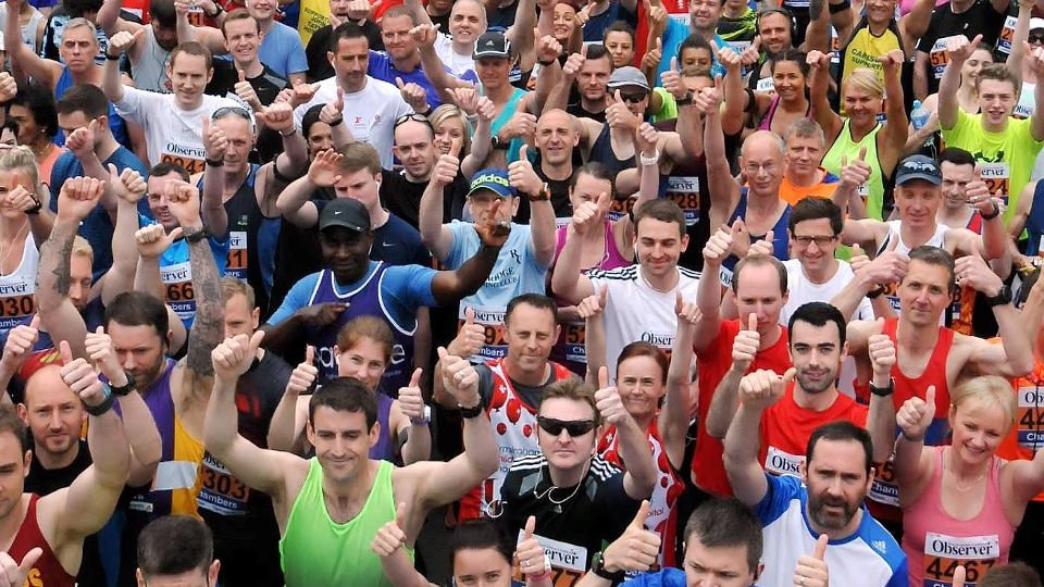 Looking forward to the start of the Great Midlands Fun Run