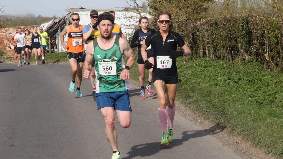 Galloping along at the White Horse Half Marathon