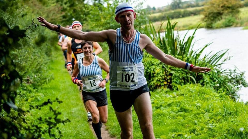 In airplane mode at the Stephen Price Memorial 10K