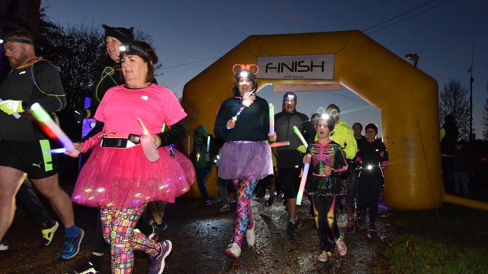 Lighting up the way at the Telford Dark Run 5K