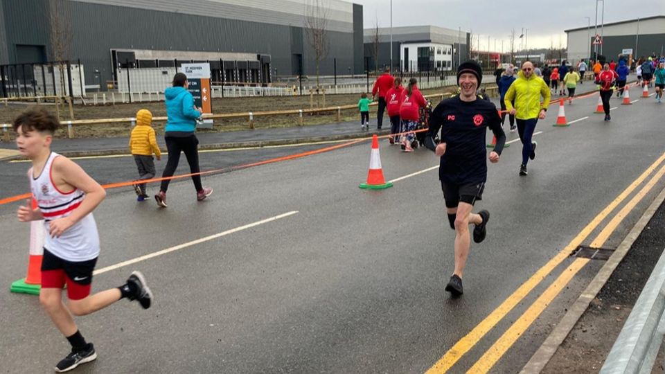 Christening the new link road at Etruria Valley Fun Run