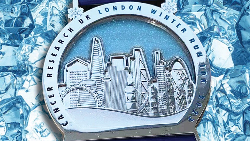 CRUK London Winter Run medal