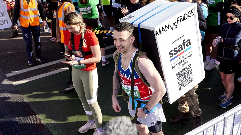 Man v Fridge at Brighton Half 2023