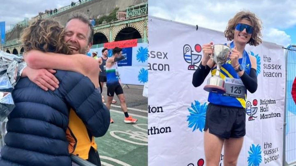 Craig and Cal Mills at Brighton Half 2023