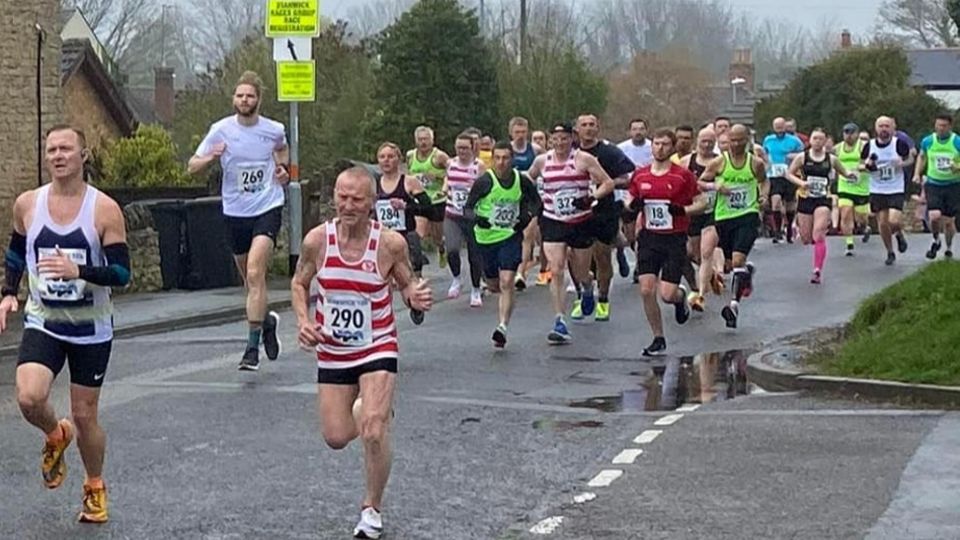 Soggy good running at Stanwick Villages Races