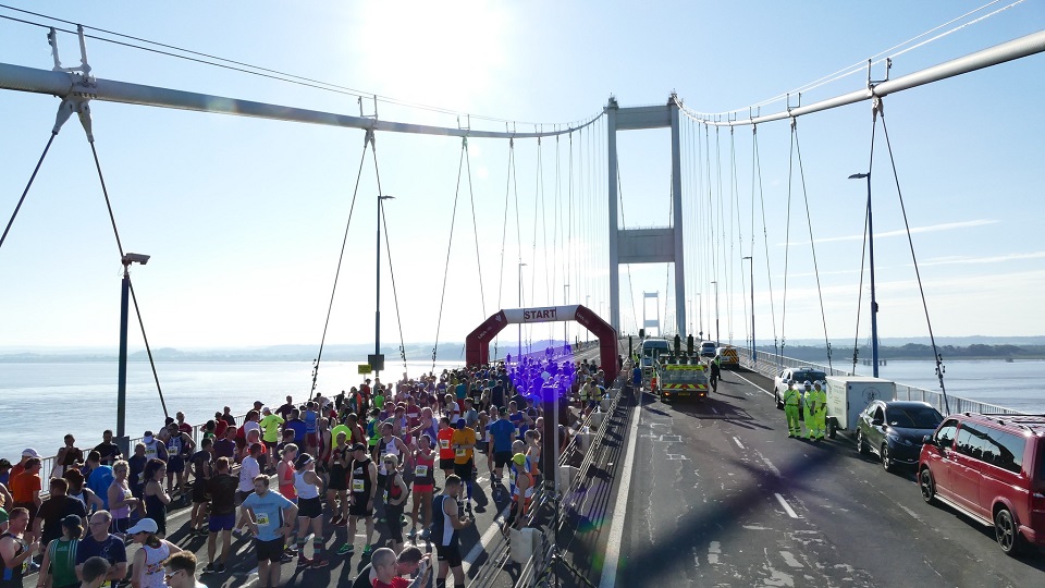 Severn Bridge race atmosphere