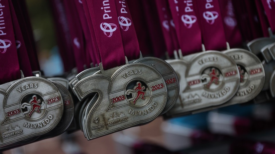 Cardiff Half 2023 medals