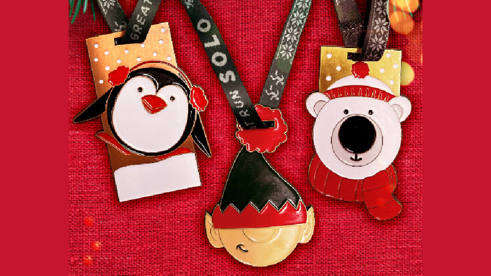 Christmas #GreatRunSolo Accumulator Challenge Medals