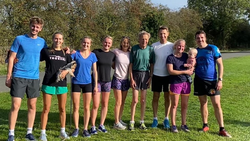 Richard and family at Bromley parkrun