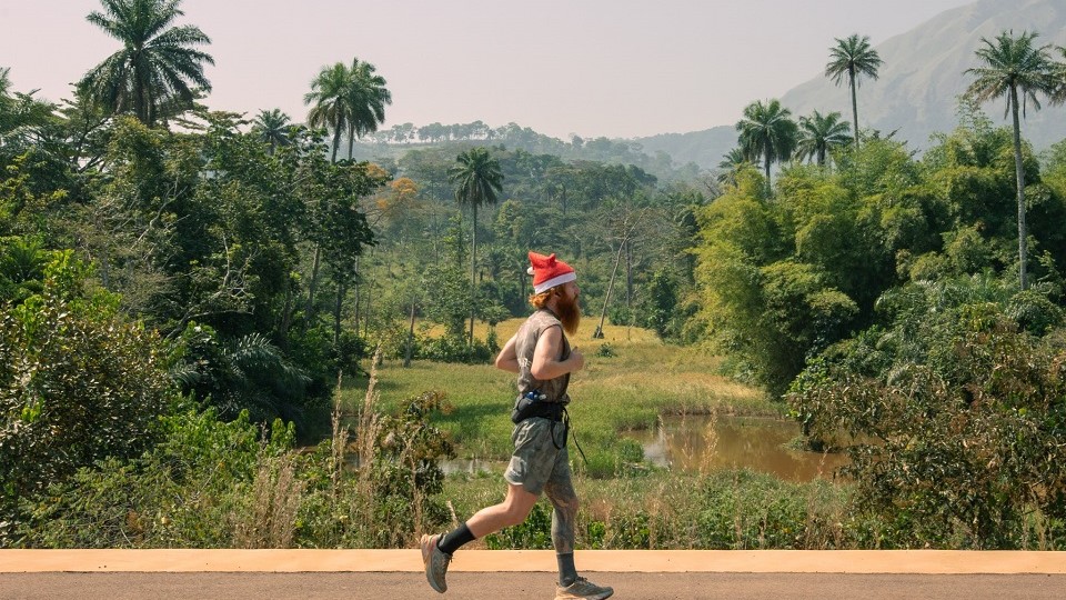 Russell Cook on Christmas Day in Africa