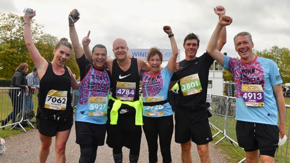 Windsor Half finishers celebrate