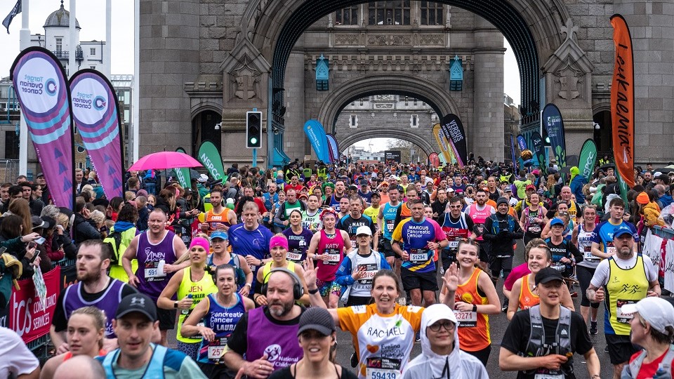 London Marathon 2023 at Tower Bridge