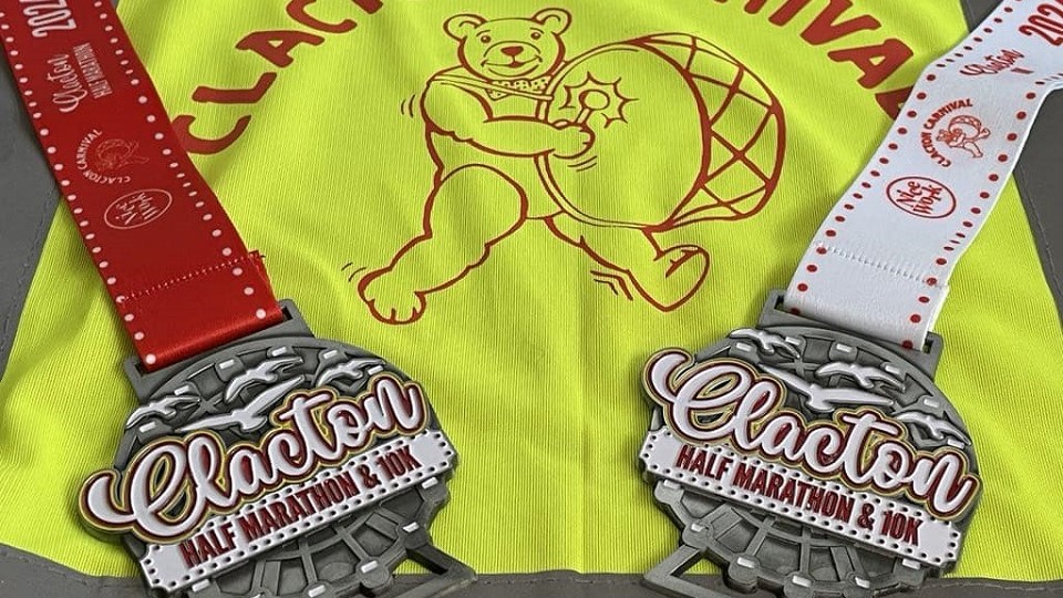 Clacton Half Marathon medals 2024