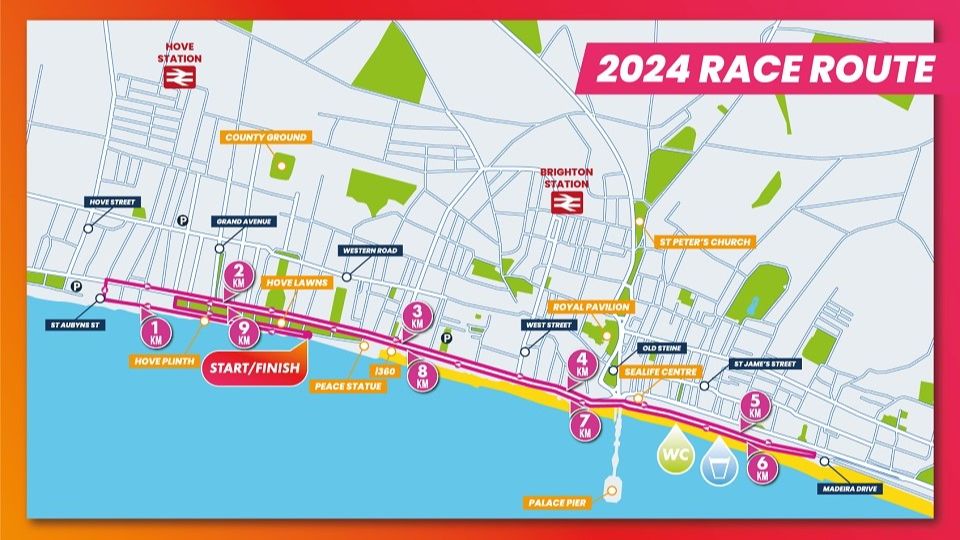 Brighton 10K race route