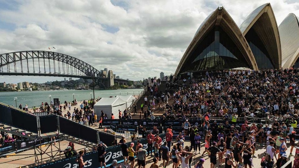 Sydney Marathon finish area
