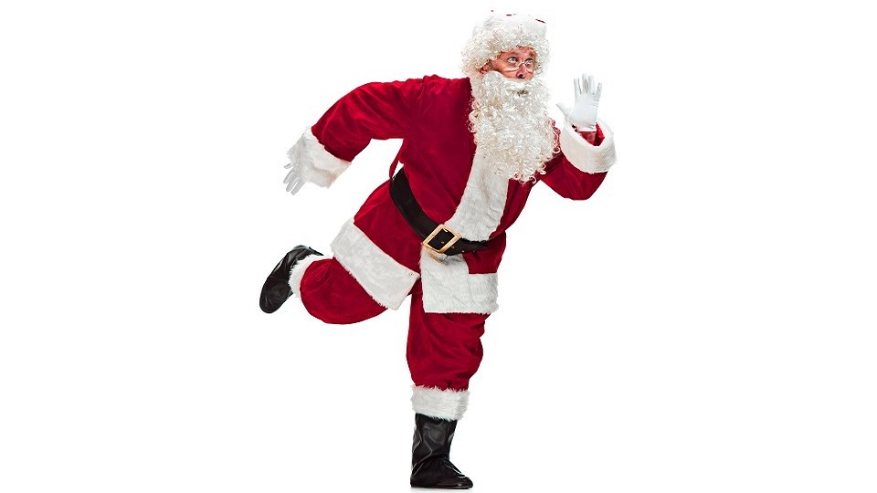 Santa running by Freepic