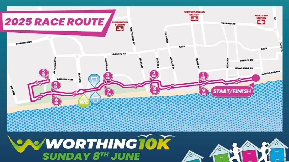 Worthing 10K route