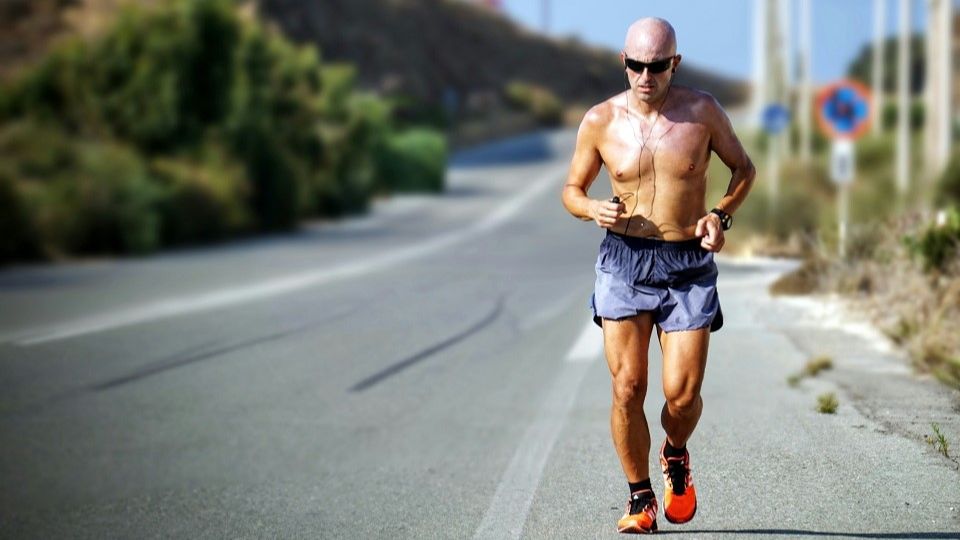 Runner using technology