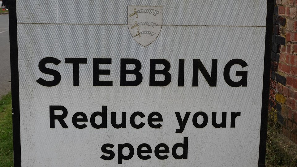 Stebbing Road Sign