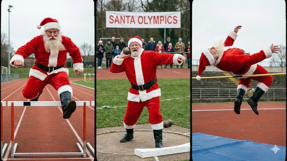 Santa Olympics courtesy Masters Athletics UK