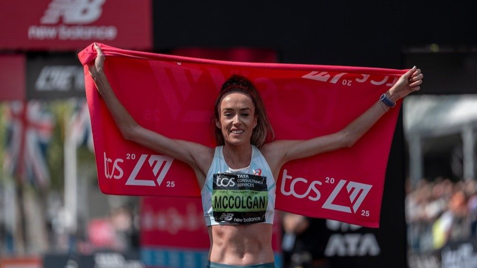 Eilish McColgan at TCS London Marathon 2025